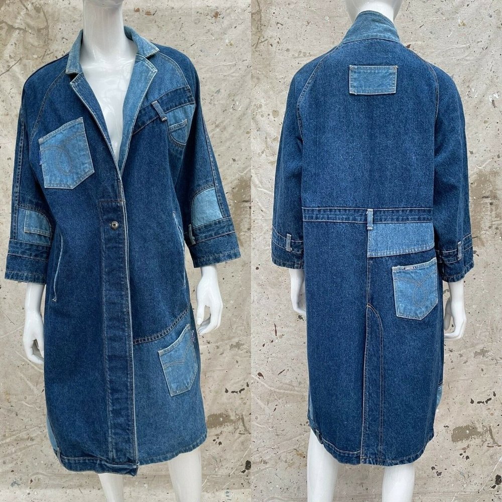 Vintage 80’s/90’s Deconstructed Jeans Denim Jacket, Small - Picture 1 of 6